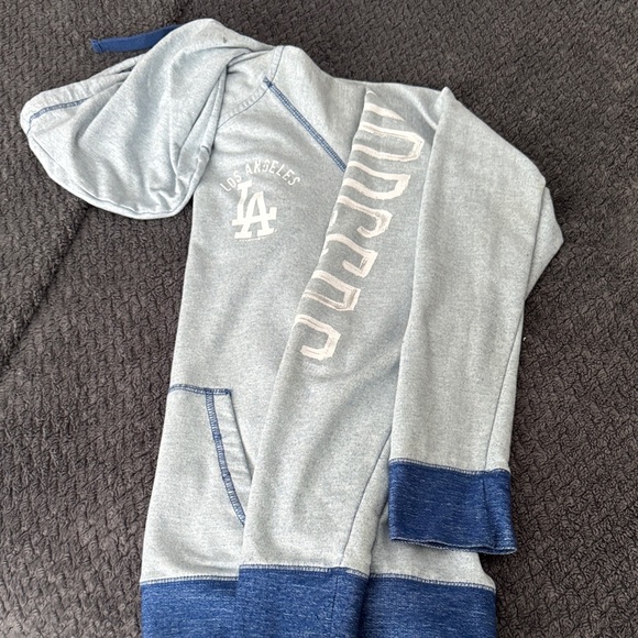 Gray and Blue Women's Hoodie - Picture 5 of 5